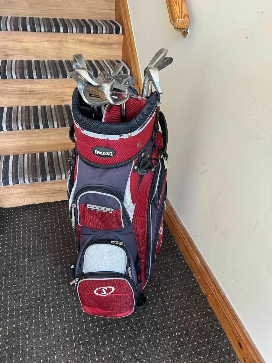 Spalding Bag + Mixed Golf Clubs Irons - Image 1