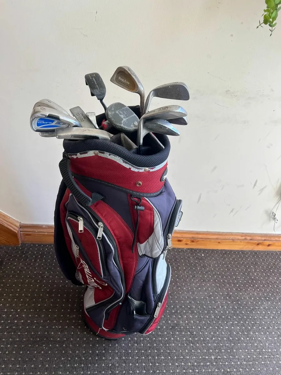 Spalding Bag + Mixed Golf Clubs Irons - Image 2