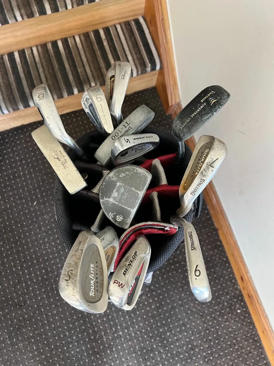 Spalding Bag + Mixed Golf Clubs Irons - Image 3