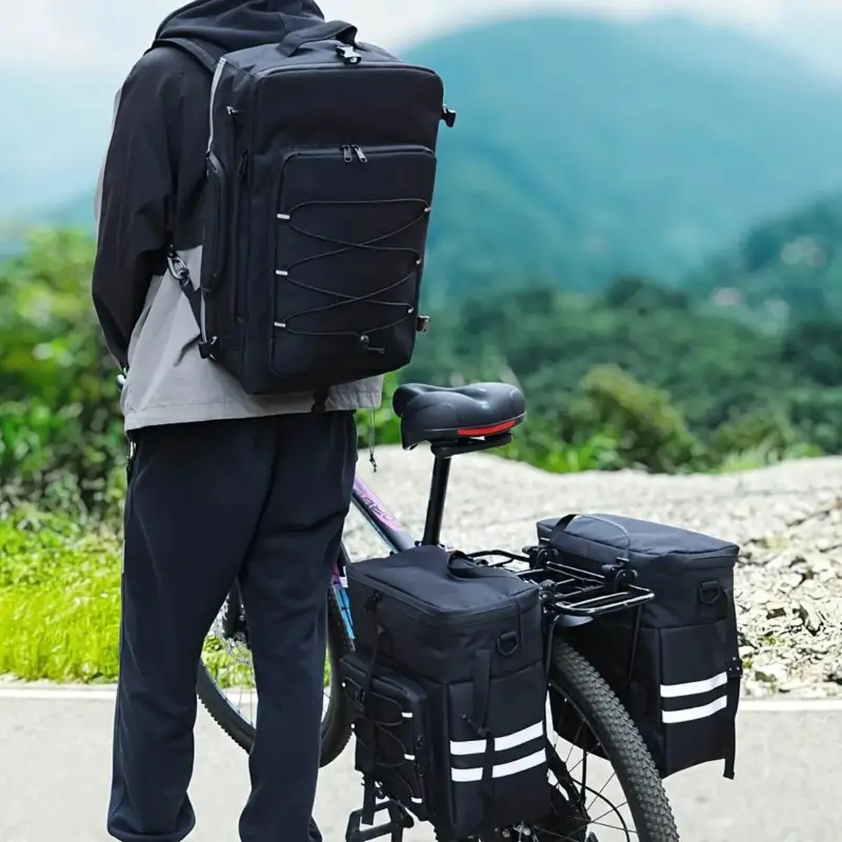 Adjustable High Quality bicycle saddlebag, - Image 4