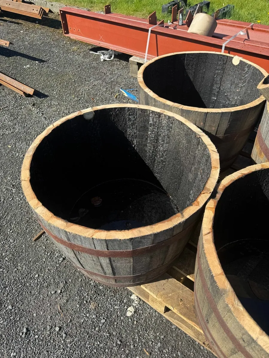 Half whiskey barrells - Image 2