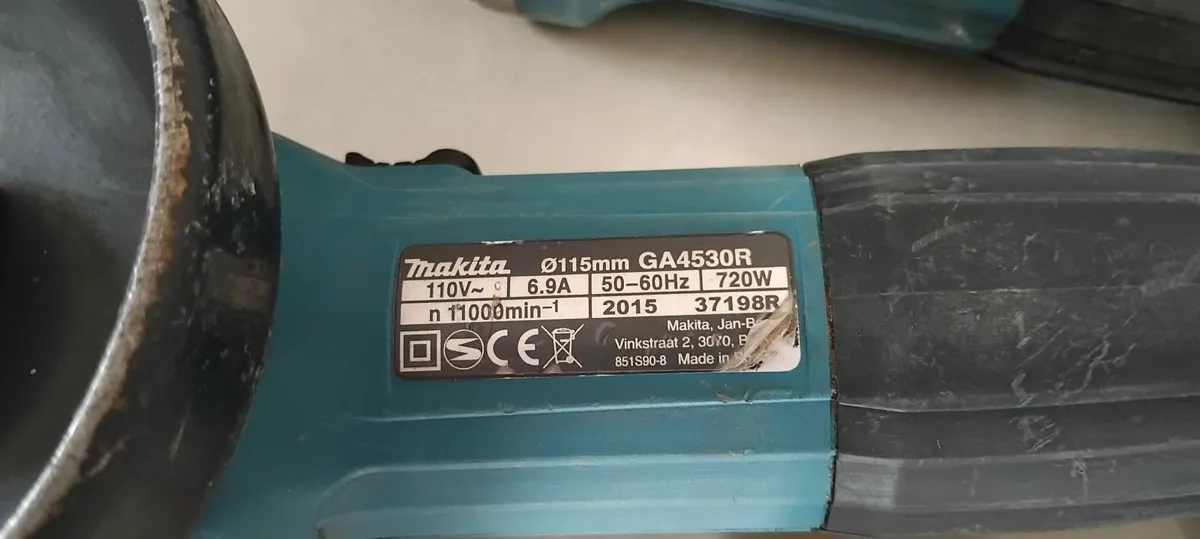 3 x Makita 115mm Grinders 110v - Image 4