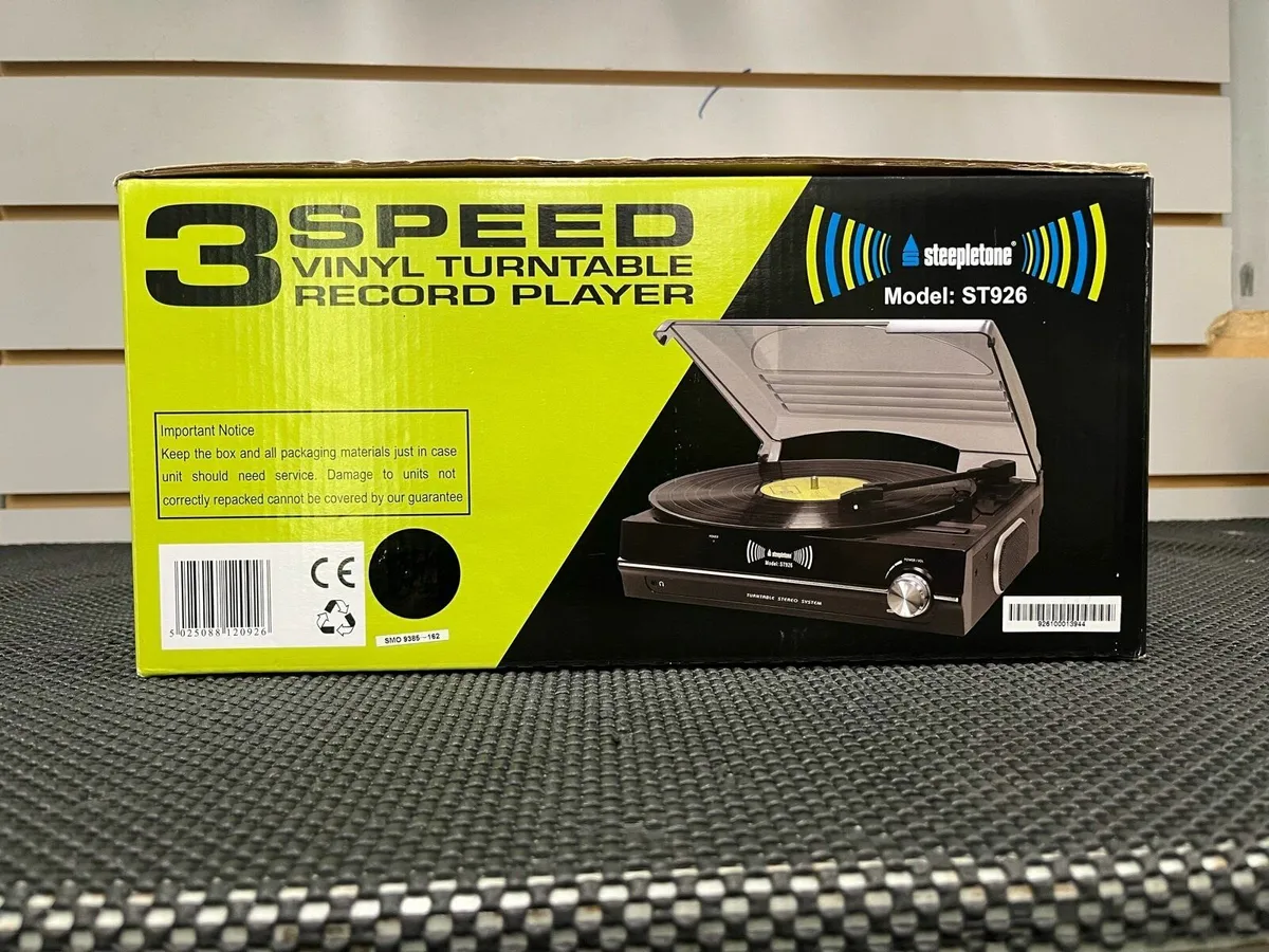 SteepleTone 3 Speed Vinyl Turntable Record Player - Image 2