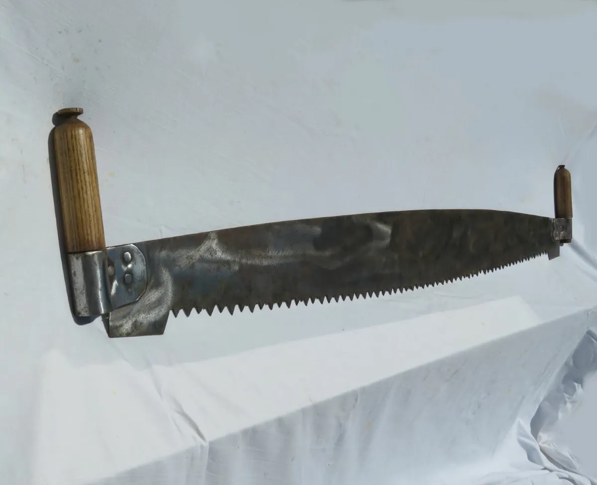 Antique Large 2-Man Crosscut Saw - Image 2