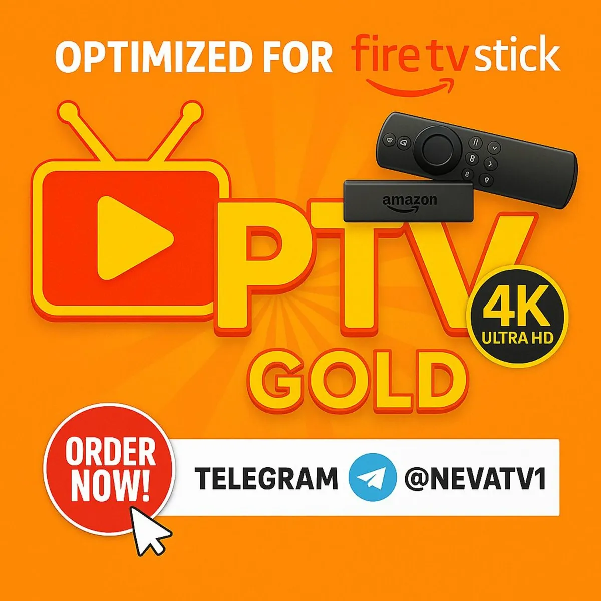 Sub IP-TV Gold Server 4K (Firestick) - 1 year