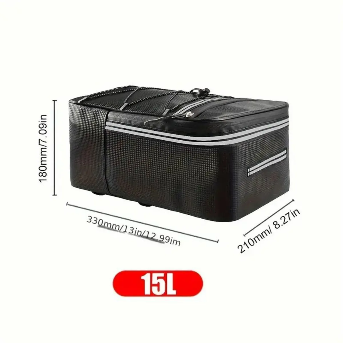 15L Waterproof PU Bicycle Saddle Bag - Image 3