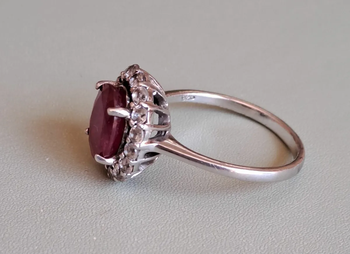 ring african ruby halo - Image 4