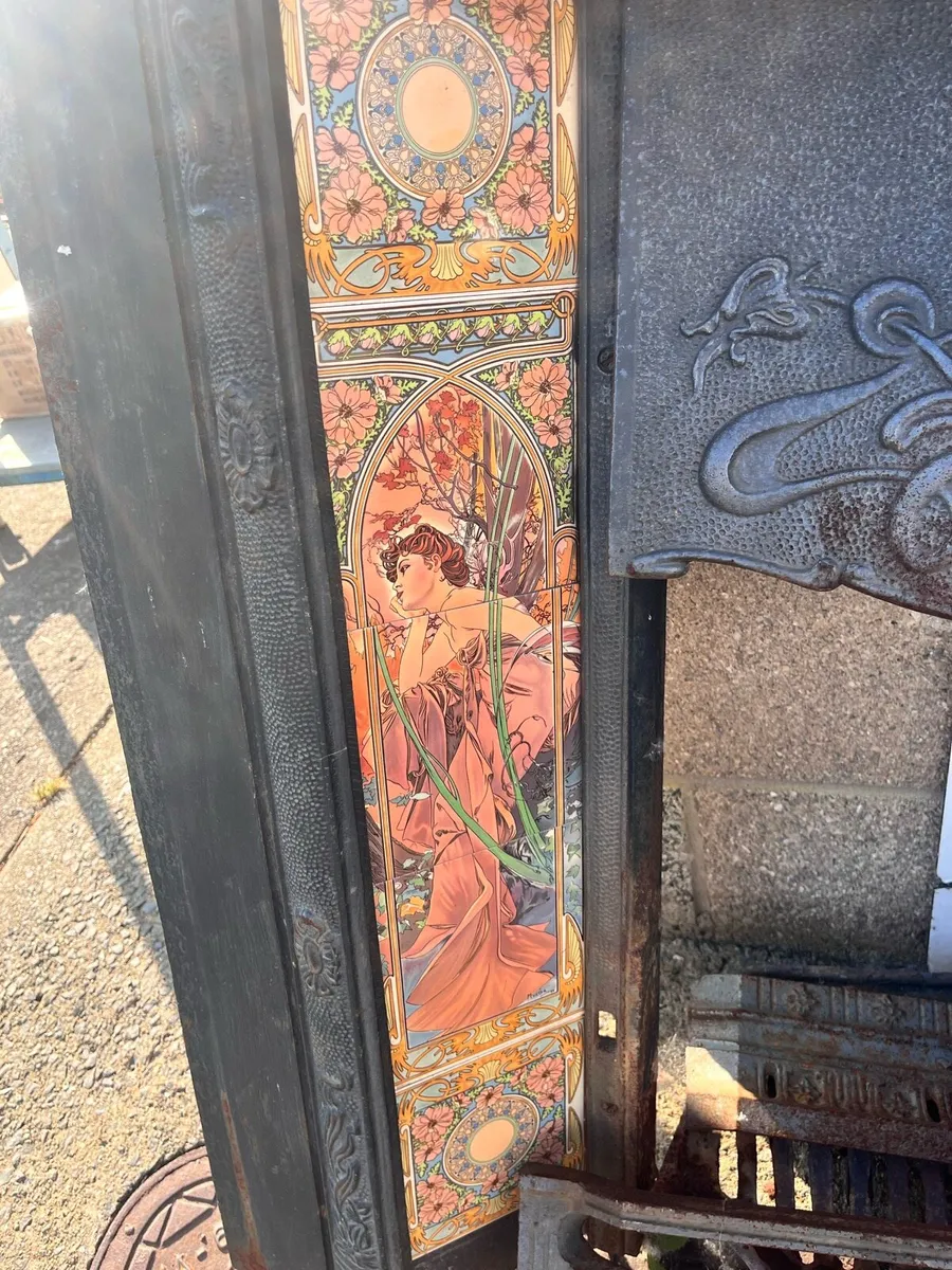 Art Nouveau Fireplace Insert - Image 2