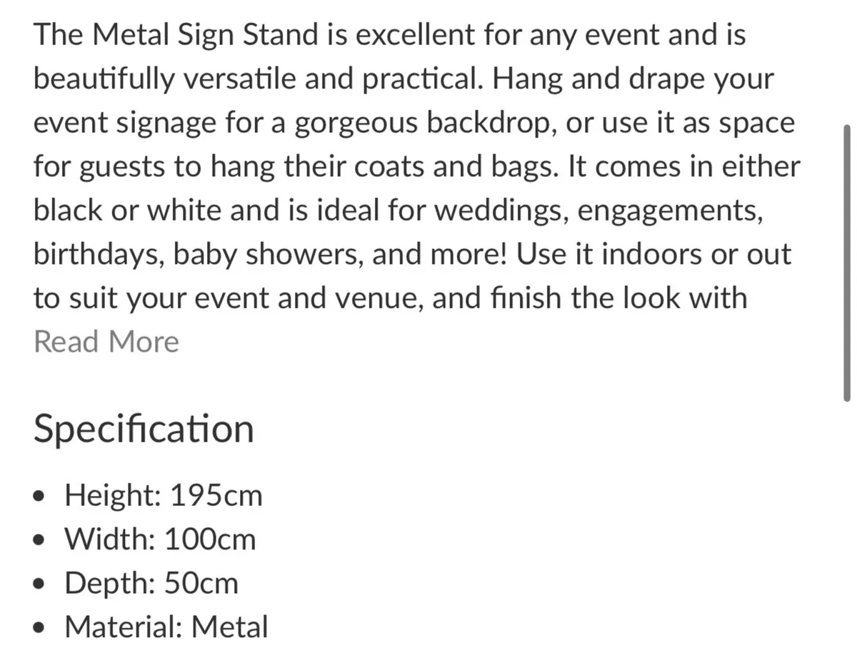 Metal sign stand - Image 3