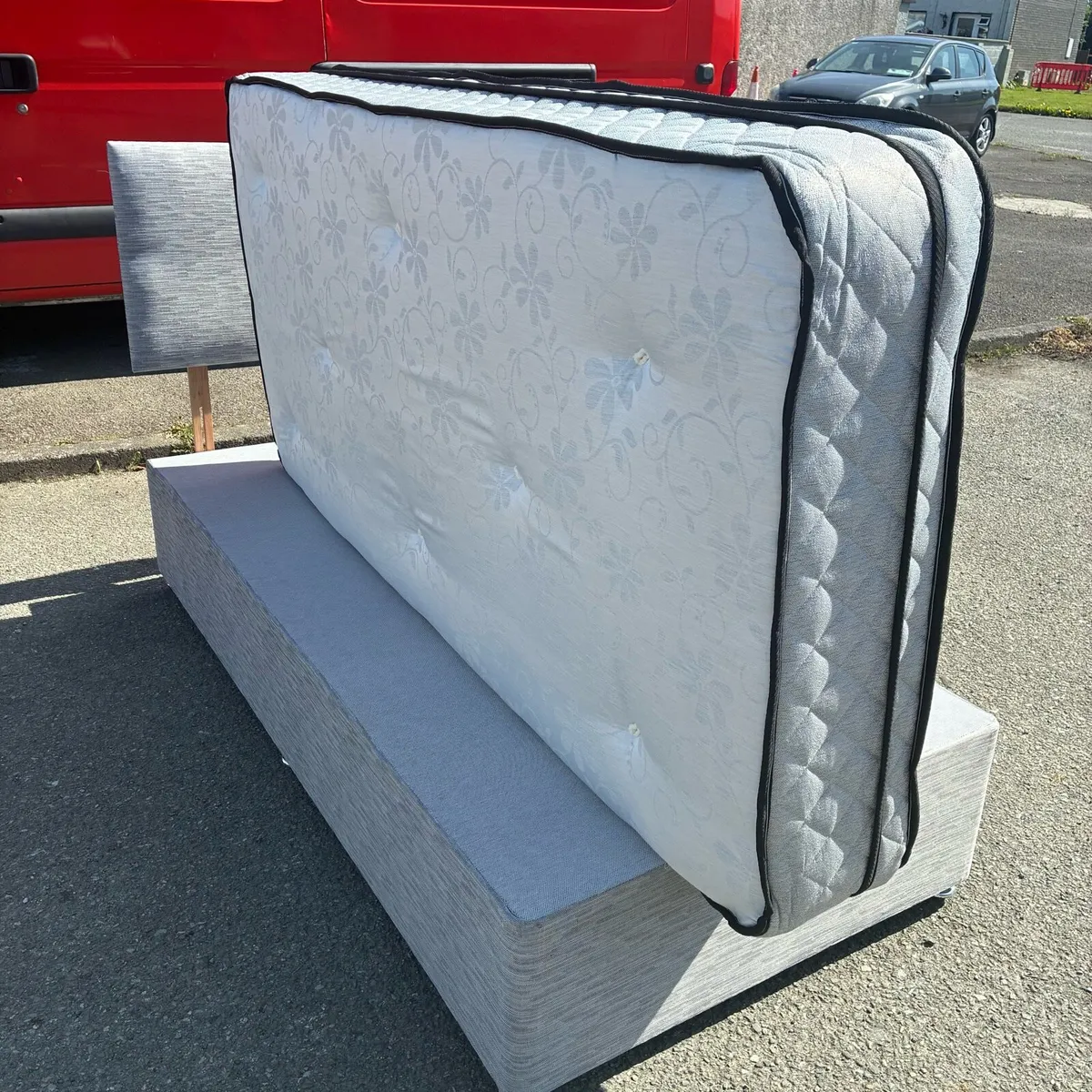 Single Grey Base & Headboard with 10” Mattress - Image 3