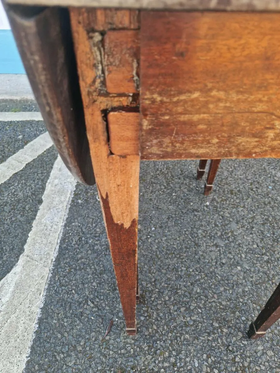 Vintage Antique Drop Leaf Table - Image 4