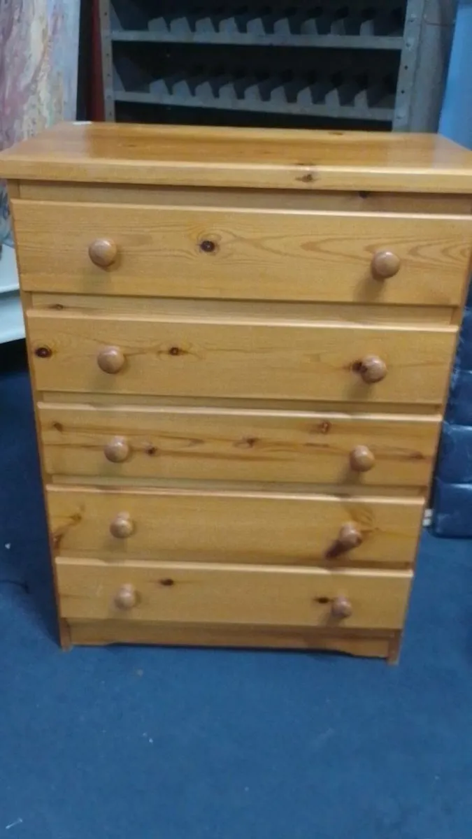 Large Pine Chest Of Drawers - Image 1
