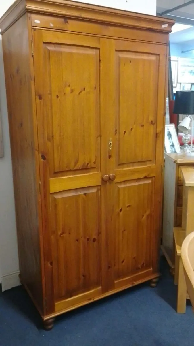 Large Solid Pine Wardrobe - Image 1