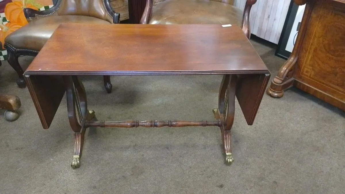 Vintage Mahogany Drop Leaf Sofa Table - Image 1