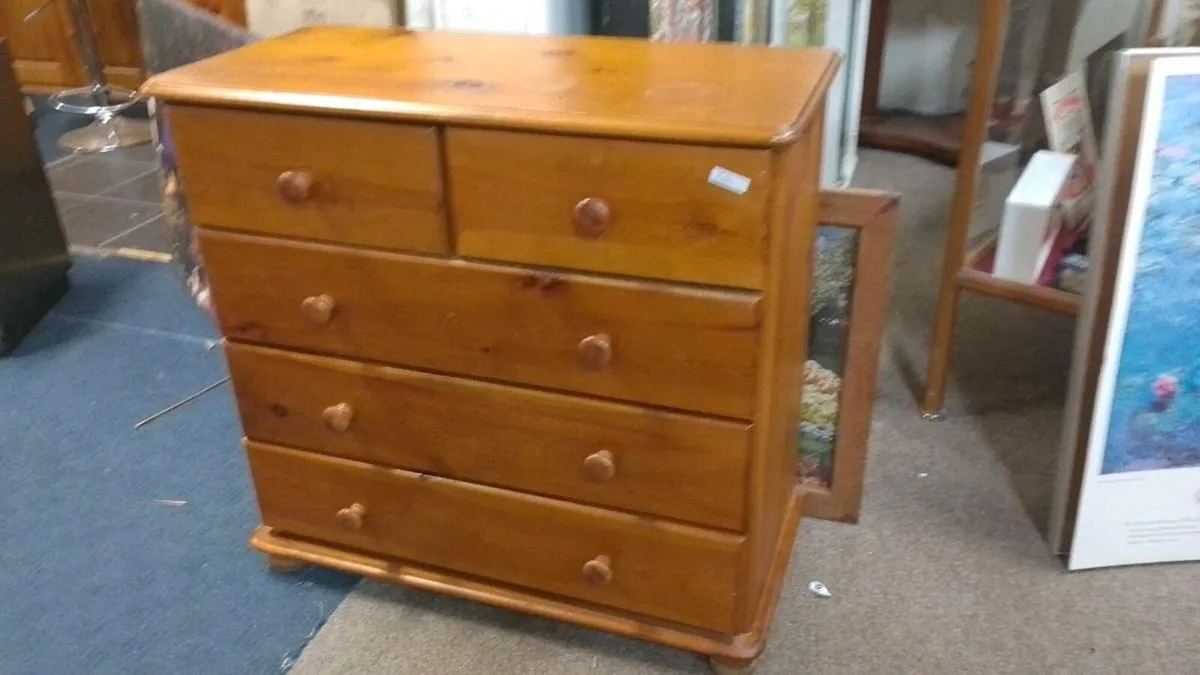 Large Solid Pine Chest Of Drawers