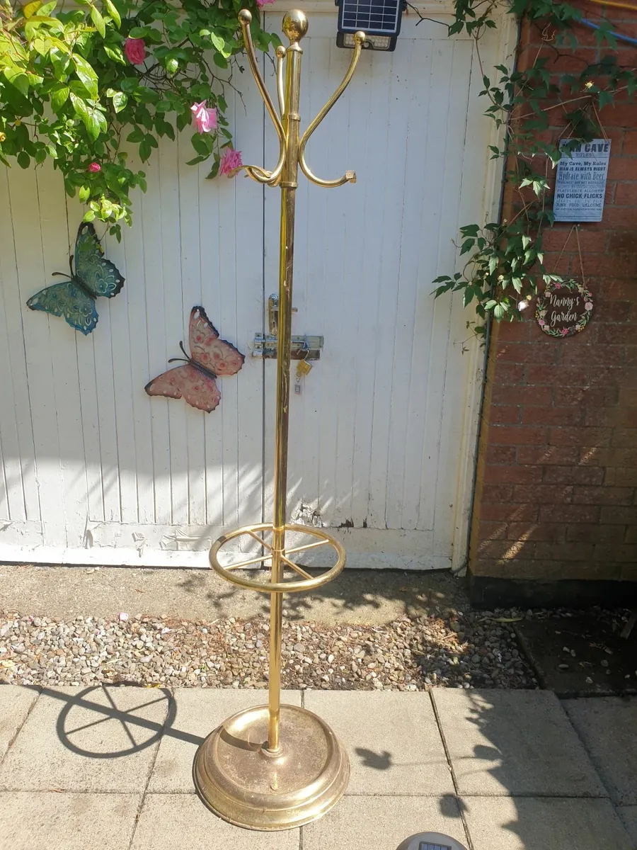 Brass coat stand - Image 2