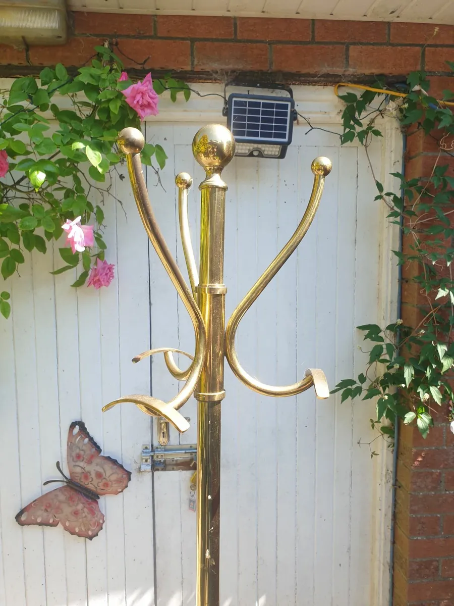 Brass coat stand - Image 3