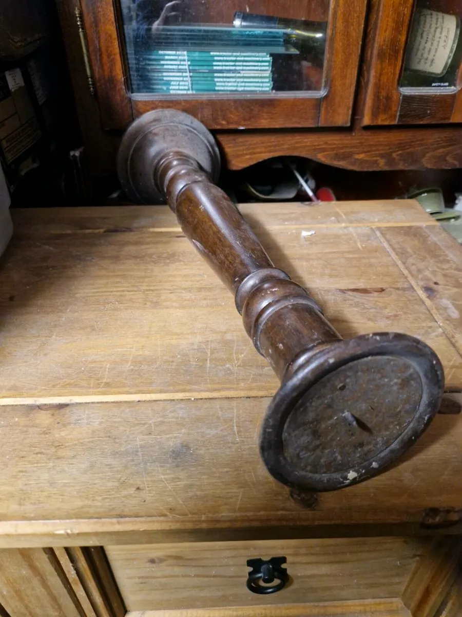 Vintage Wooden Candle Holder - Image 4