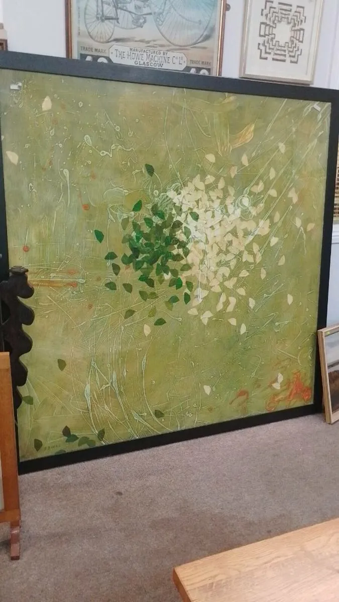 Large Original Oil On Paper Signed Artwork - Image 1