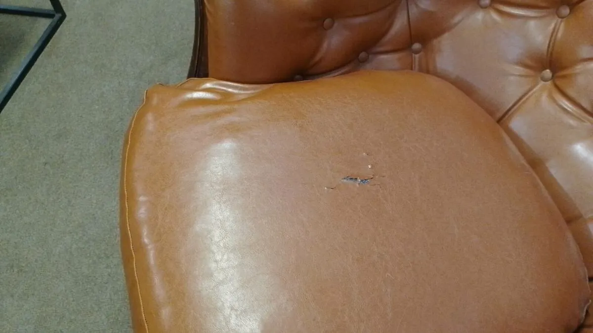 Pair Of Chesterfield Style Armchairs - Image 2