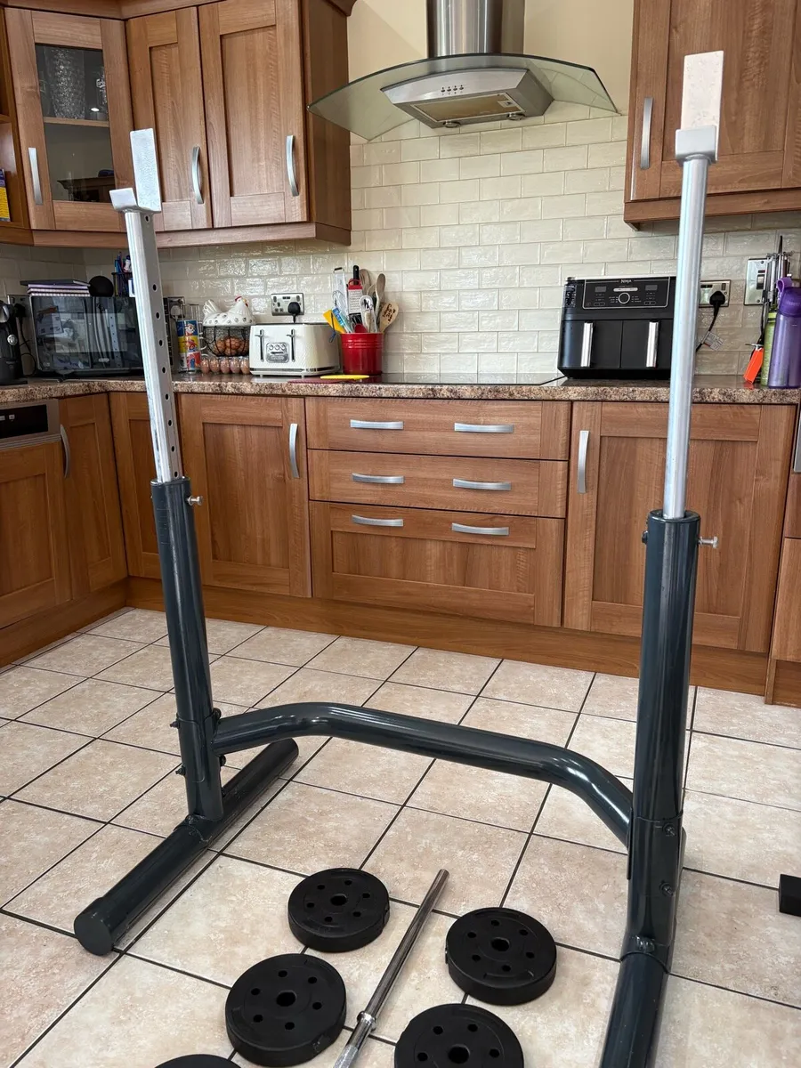 WEIGHT BENCH, SQUAT RACK, WEIGHTS, BARS AND MORE! - Image 3