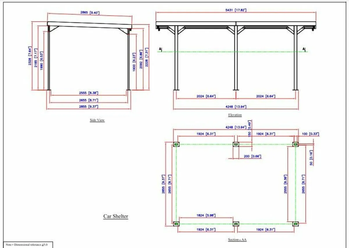 Palladium 10x17 Steel Car Port Shelter. - Image 2