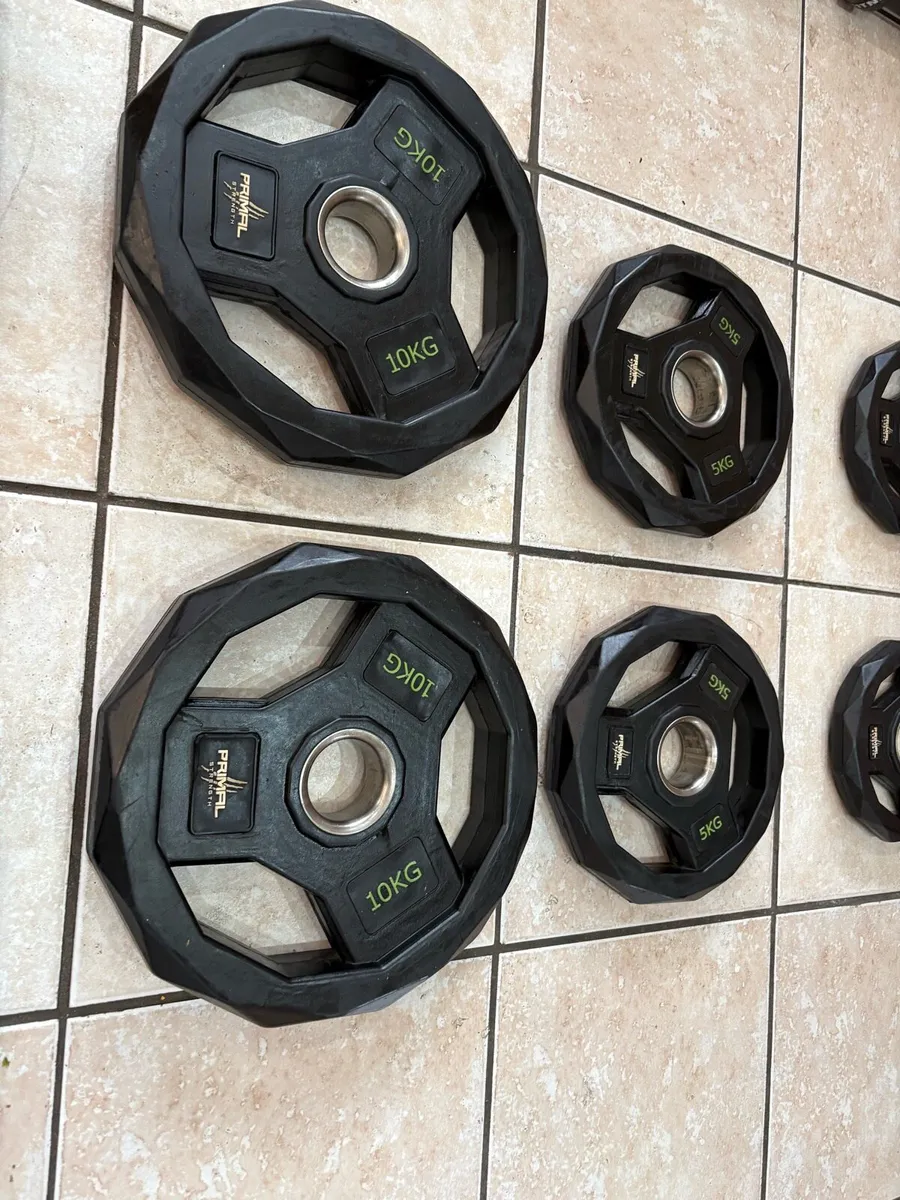 HIGH END OLYMPIC URETHANE WEIGHTS AND BARBELL! - Image 4