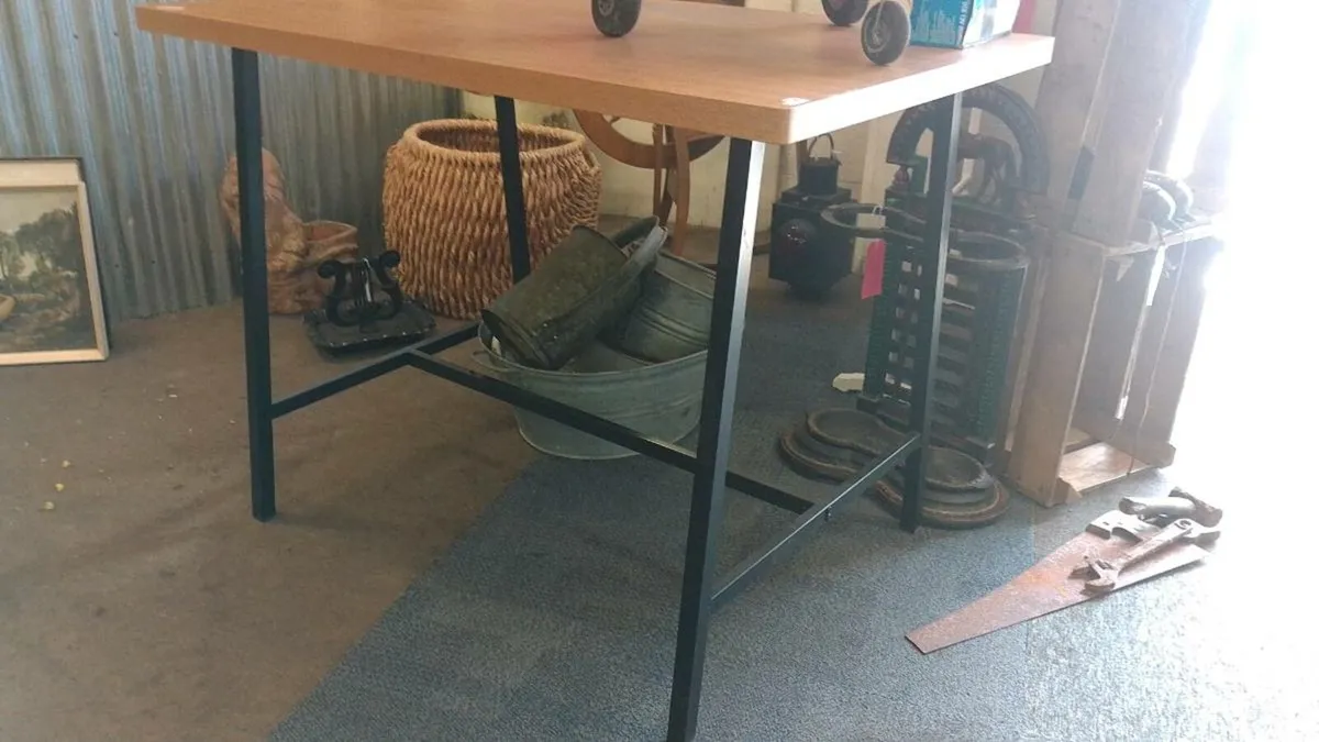 Large Oak Effect Work Table