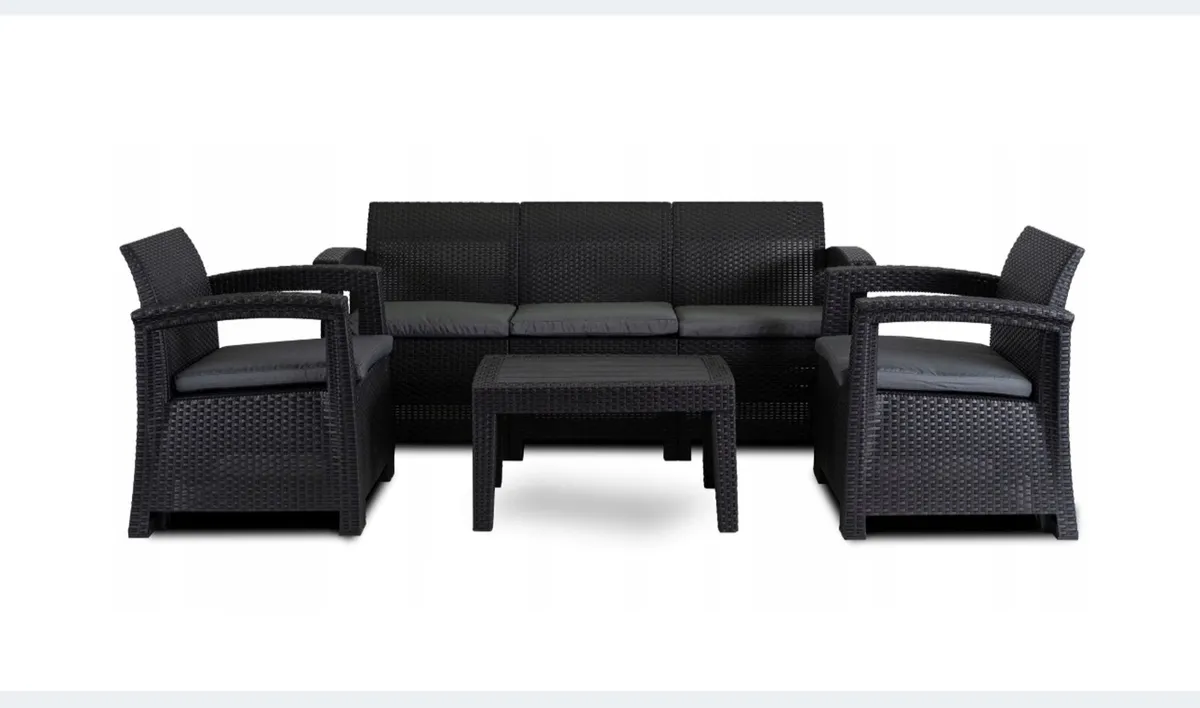 Garden Furniture Sofa x2 Armchair Terrace Table Ga - Image 3