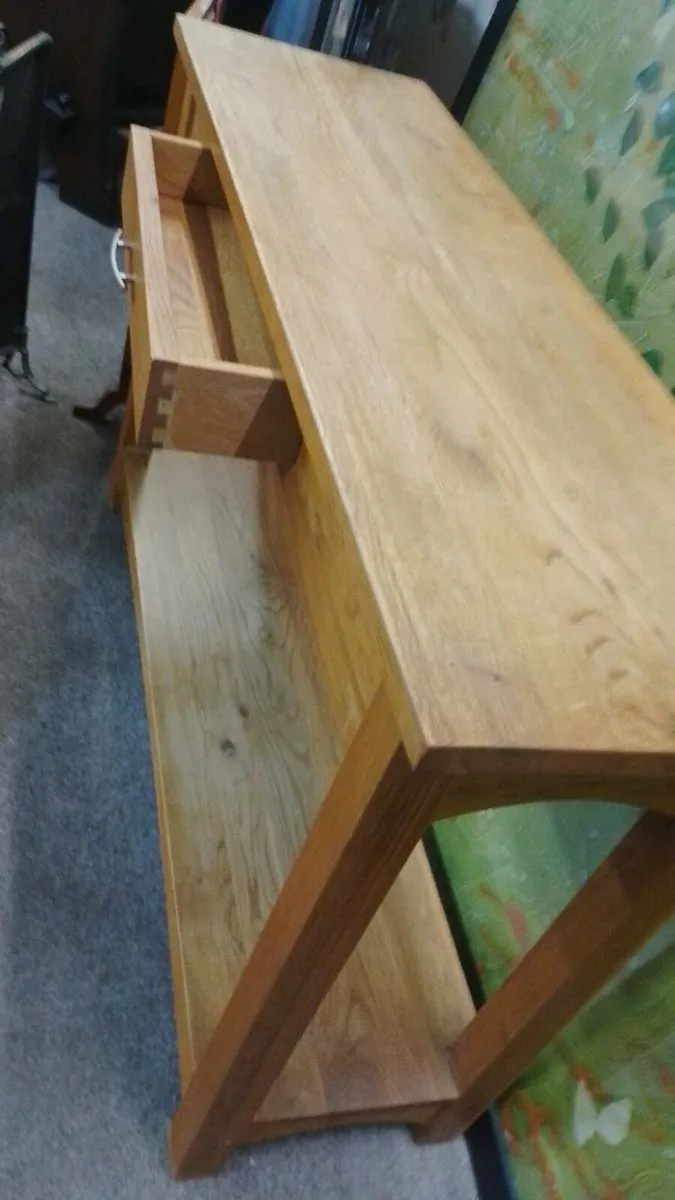 Solid Oak Console Table - Image 2