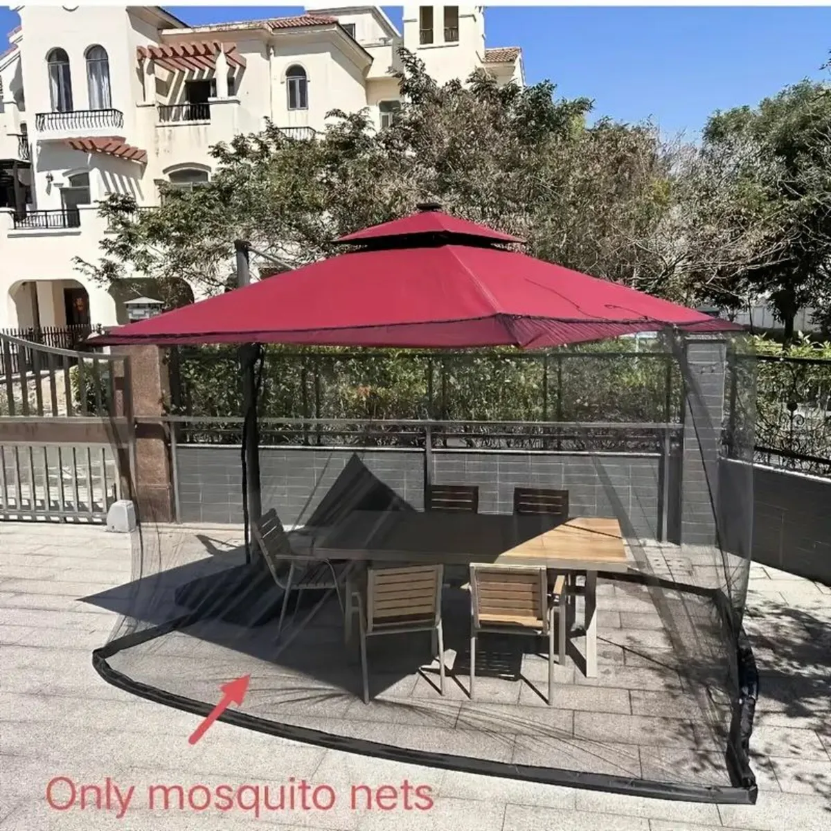 Square Roman Umbrella Mosquito Netting - Image 2