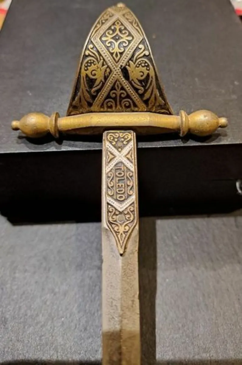 Vintage Toledo miniature sword - Image 1