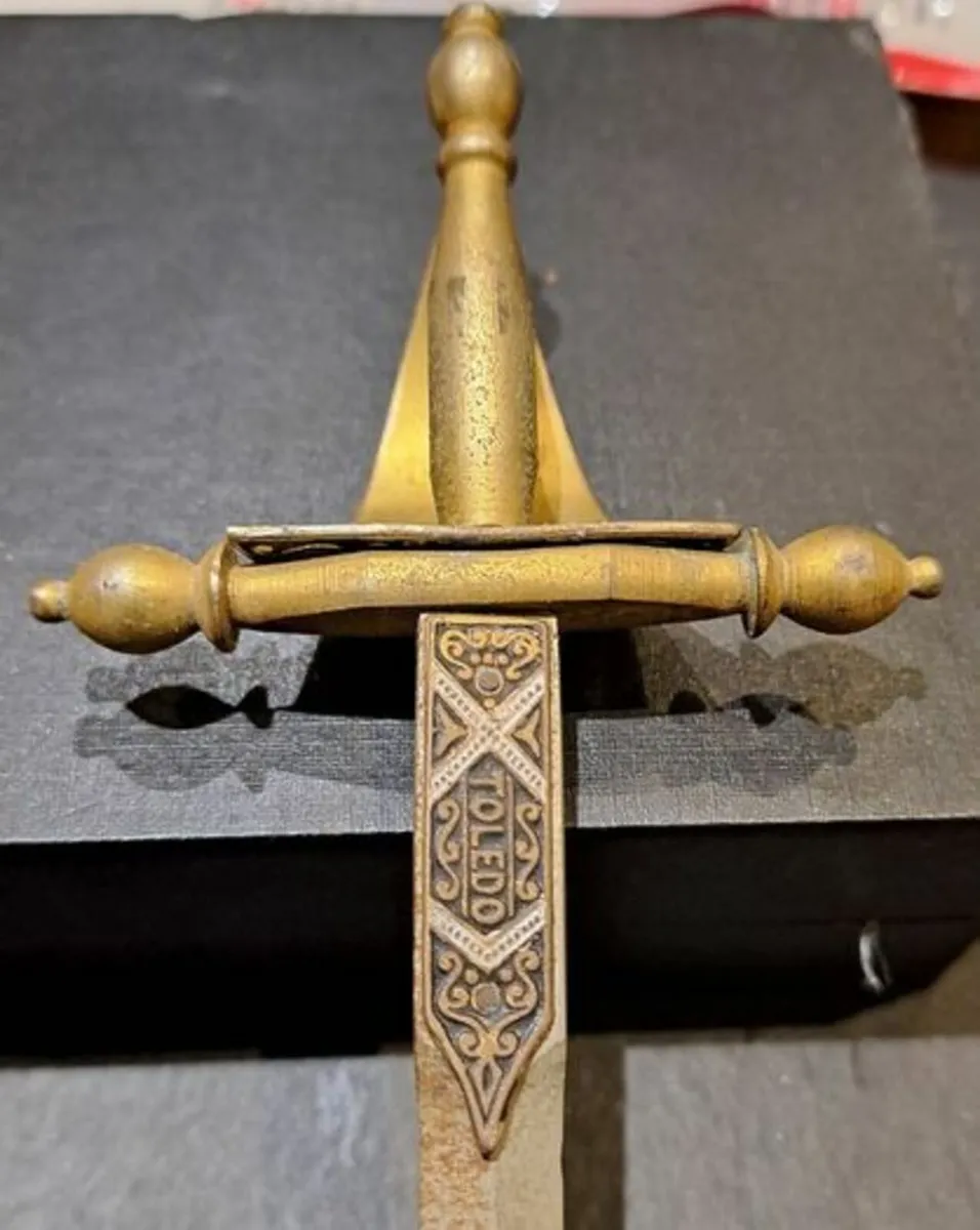 Vintage Toledo miniature sword - Image 2