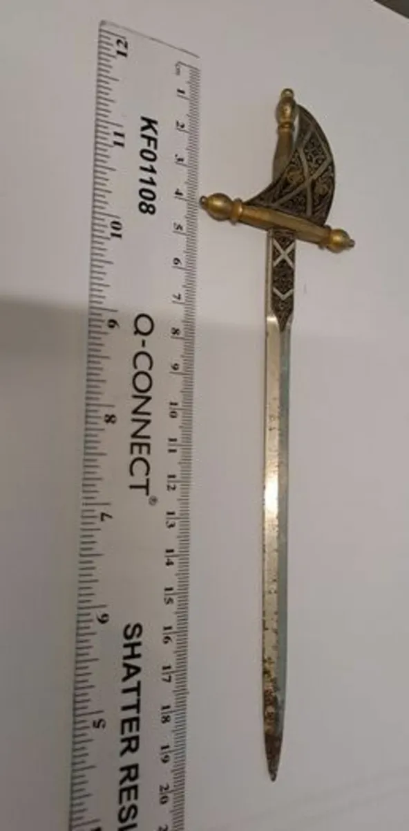 Vintage Toledo miniature sword - Image 4