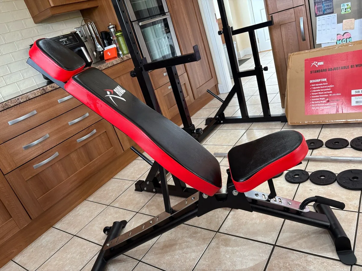 WEIGHT BENCH (NEW!), METAL WEIGHTS,SQUAT RACK,BARS - Image 3