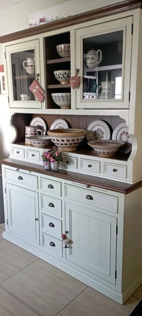 Solid cream kitchen dresser - Image 2