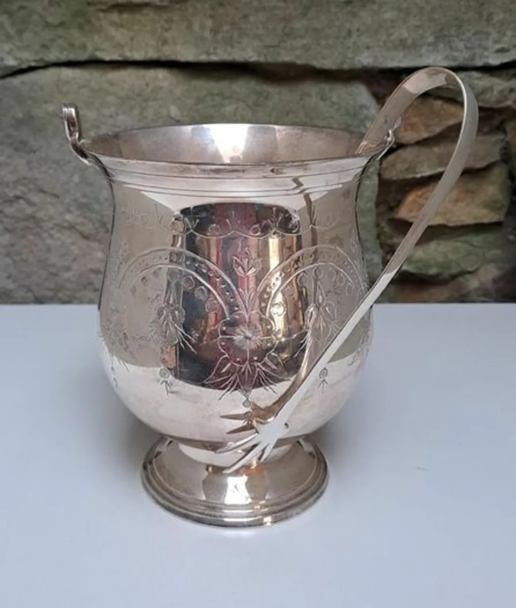 Silver plated ice bucket vintage - Image 1