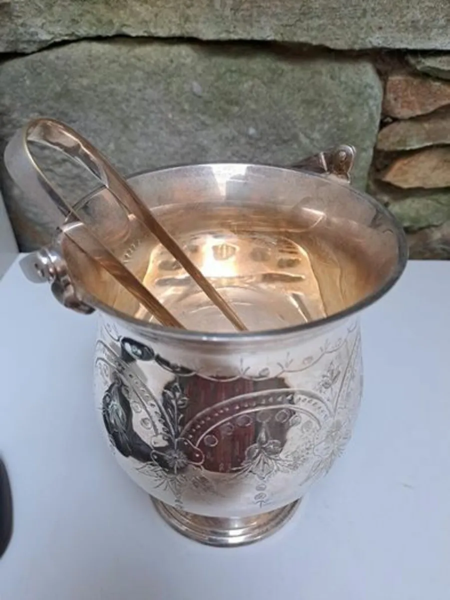 Silver plated ice bucket vintage - Image 4