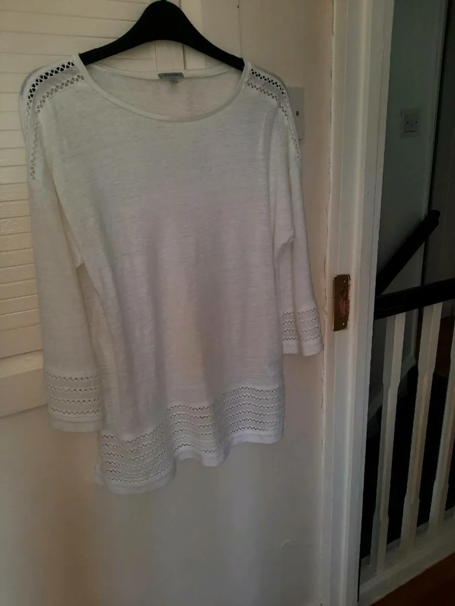White linen cotton TShirt - Image 3