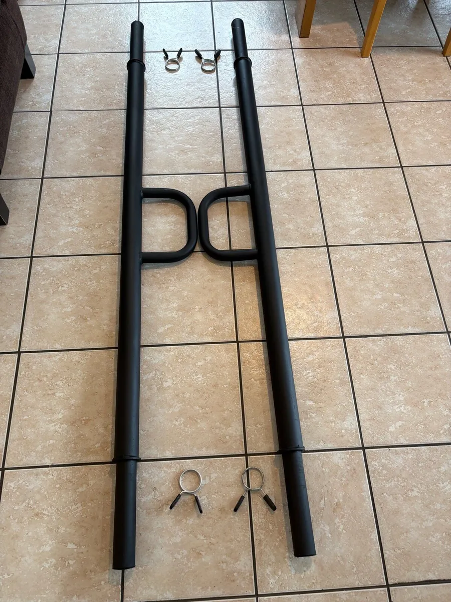 GYM FARMERS WALK OLYMPIC HANDLES + COLLARS! - Image 1