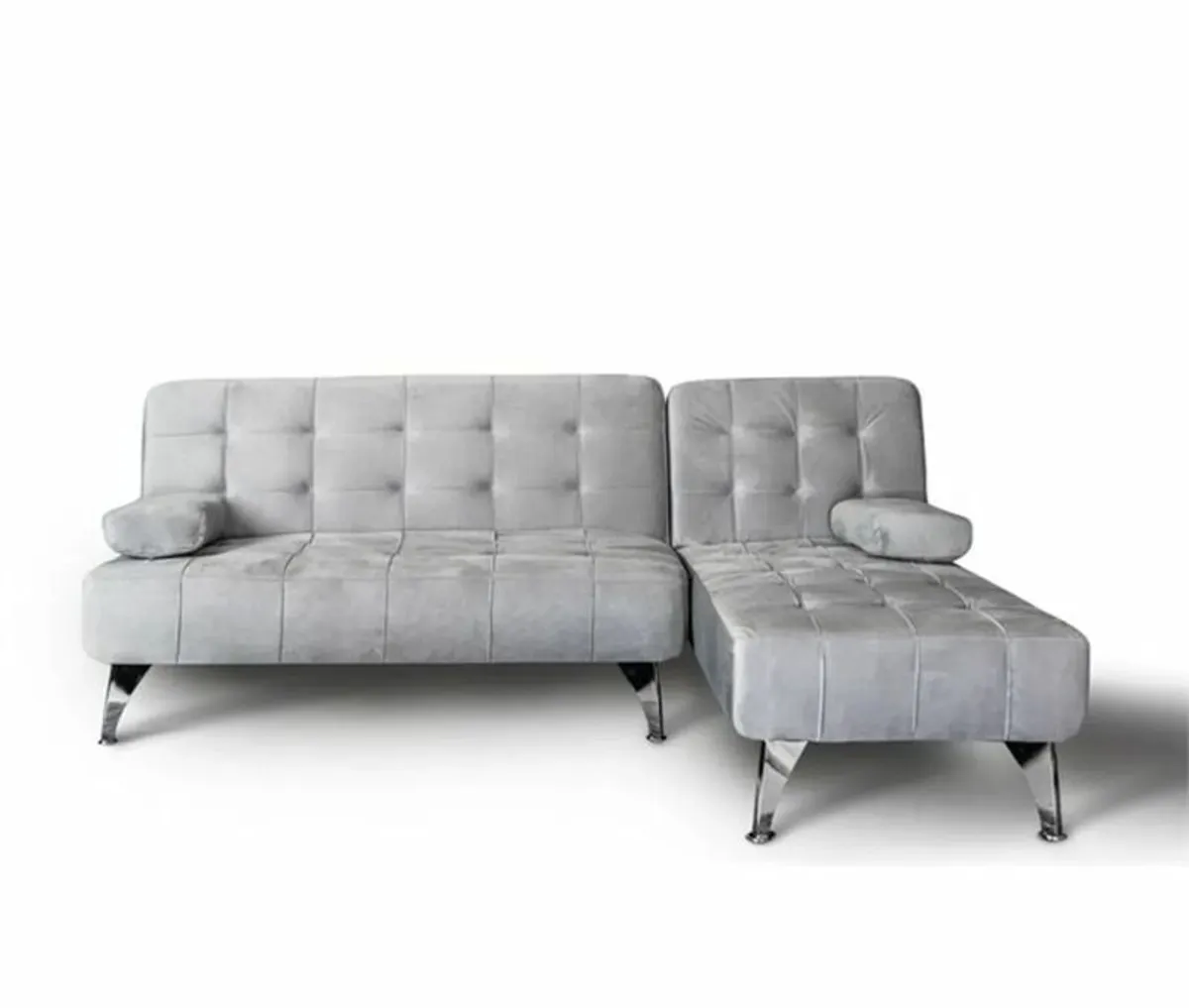 Elegant Velvet Sofa Bed with Chaiselongue 4 COLOURS - Image 3