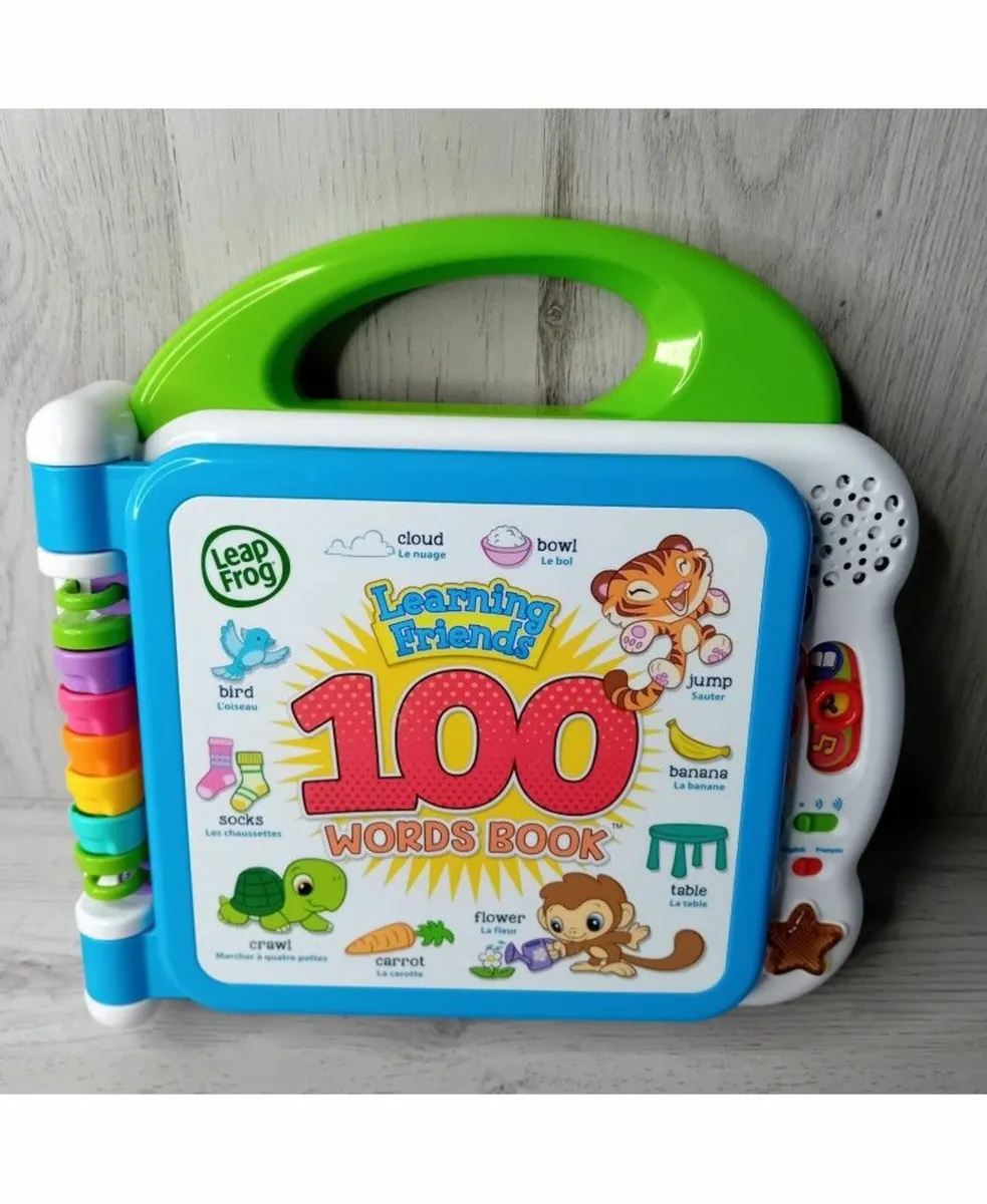 LEAP FROG 100 WORDS BOOK ENGLISH & FRENCH - RARE