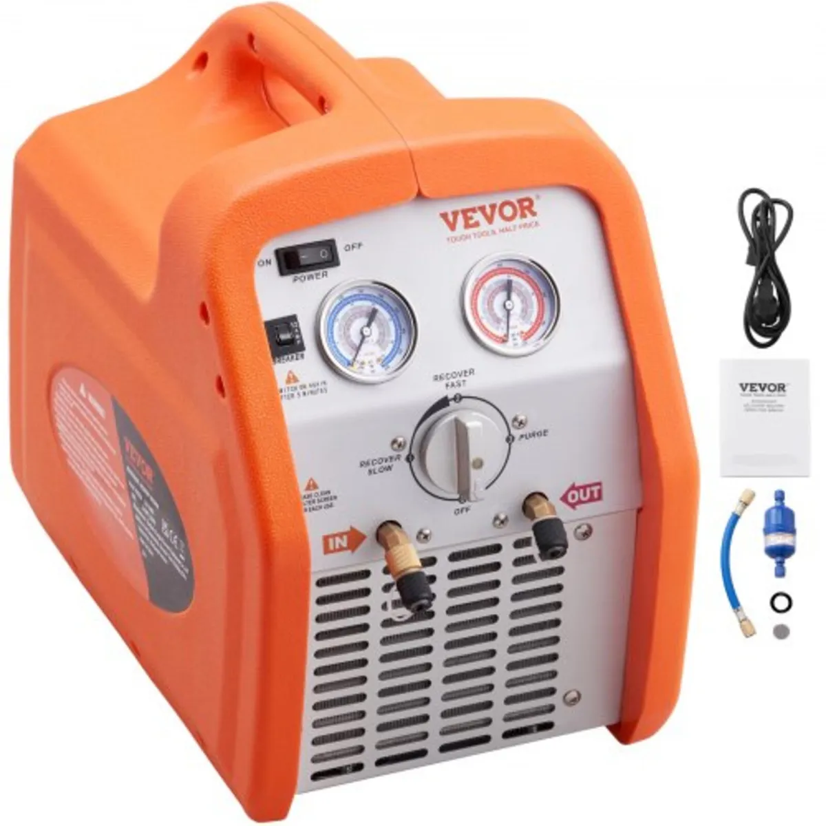 Portable 3/4 HP Refrigerant Recovery Machine - AC