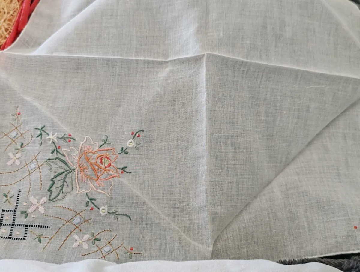 Vintage embroidered handkerchief - Image 3