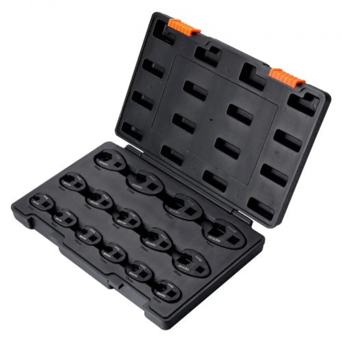 Crowfoot Wrench Set, 1/2" and 3/8" Drive 15-Piece