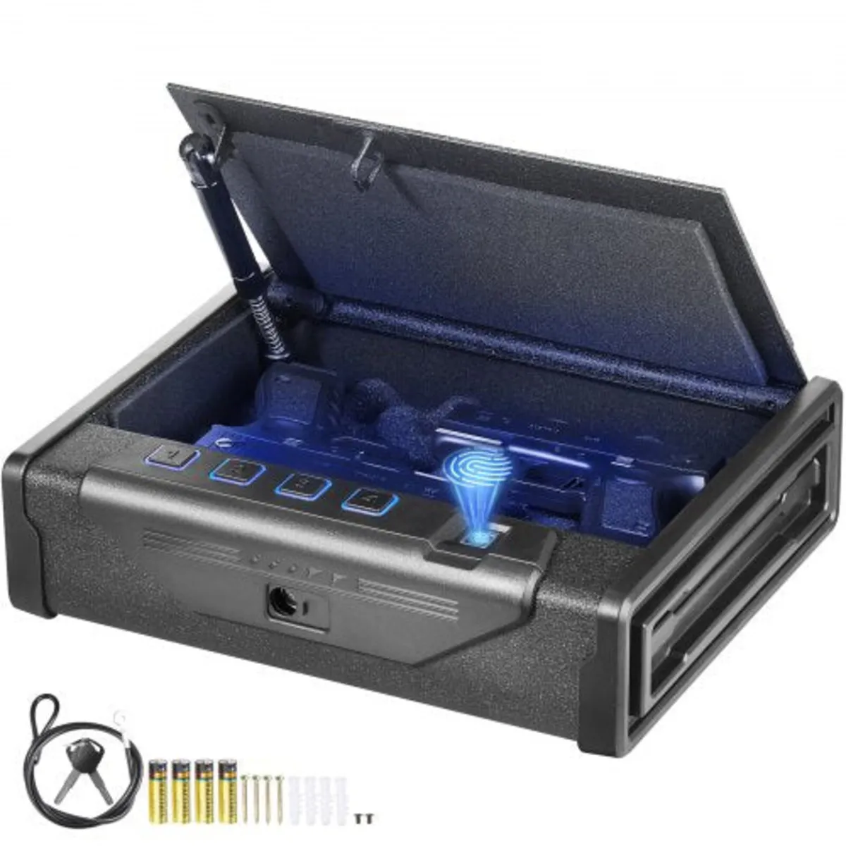 Gun Safe for Pistols Biometric Gun Safe with 3 Acc