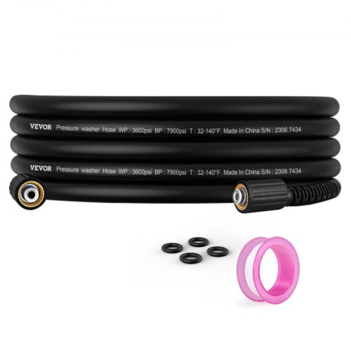 25 FT 3600 PSI High Pressure Power Washer Hose 1/4