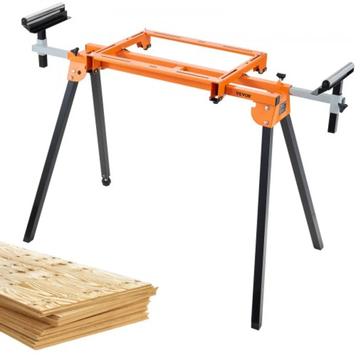 79in Miter Saw Stand with One-piece Mounting Brack