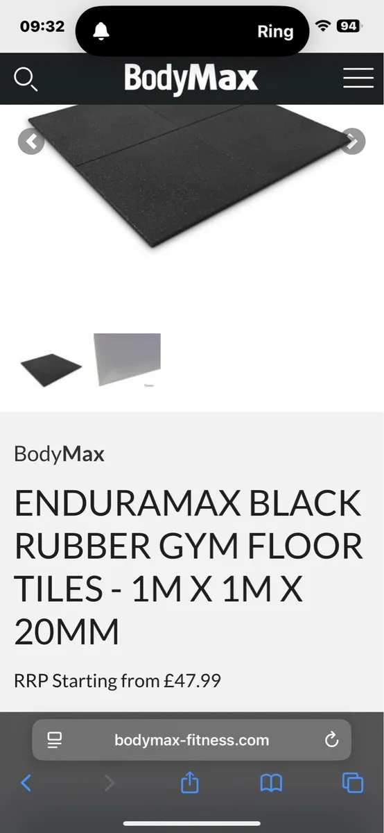 BODYMAX COMMERCIAL GYM MATS 20MM (1M X 1M) - Image 2