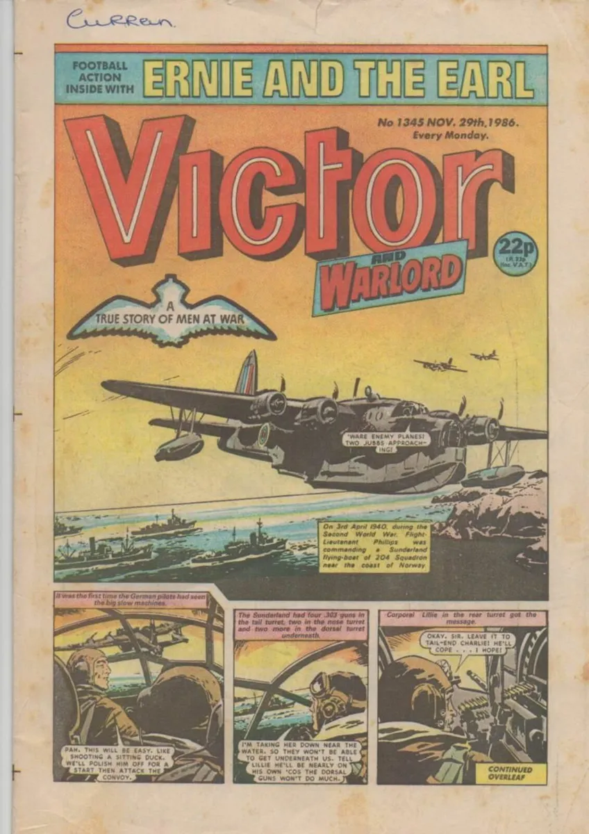 VICTOR AND WARLORD #1345 (29TH NOV 1986) - Image 1